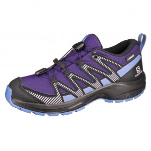 Dětská obuv Salomon XA Pro V8 CSWP J  /black/purple heather - 