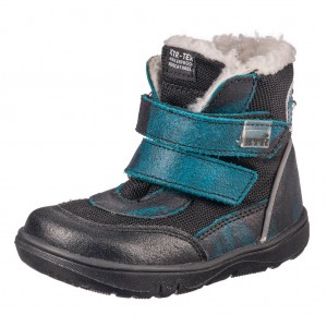 Dětská obuv KTR SN2408/TEX    /blue + black - Zimní