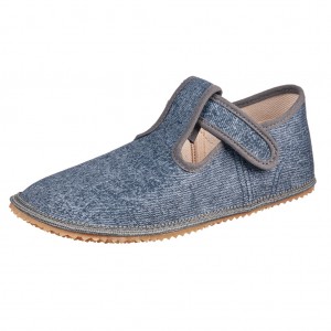 Dětská obuv Domácí obuv BEDA Grey Denim *BF -  Na doma a do škol(k)y