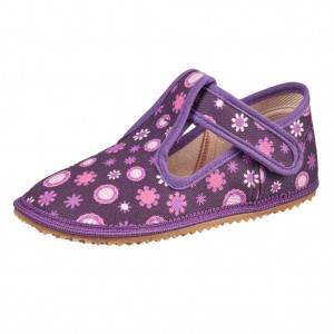 Dětská obuv Domácí obuv BEDA Violet Flower *BF -  Na doma a do škol(k)y