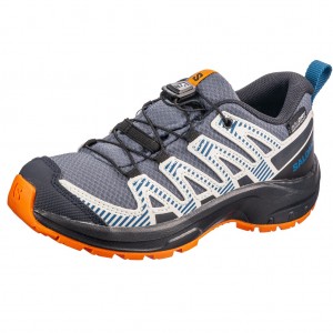 Dětská obuv Salomon XA Pro V8 WP J  /Gris./dark blue - 
