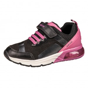 Dětská obuv GEOX J Spaceclub G  /black/fuchsia - 