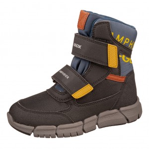 Dětská obuv GEOX J Flexyper B   /black/navy - Zimní